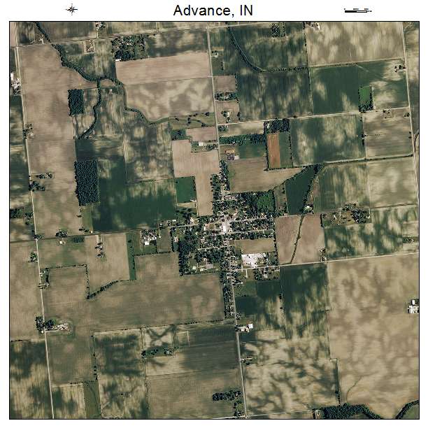 Advance, IN air photo map