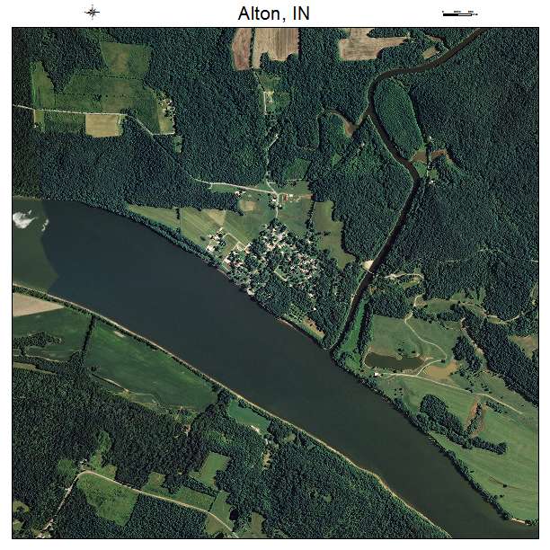 Alton, IN air photo map