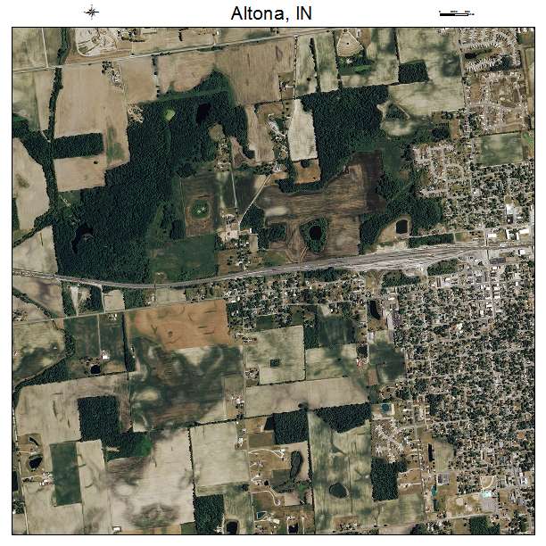 Altona, IN air photo map