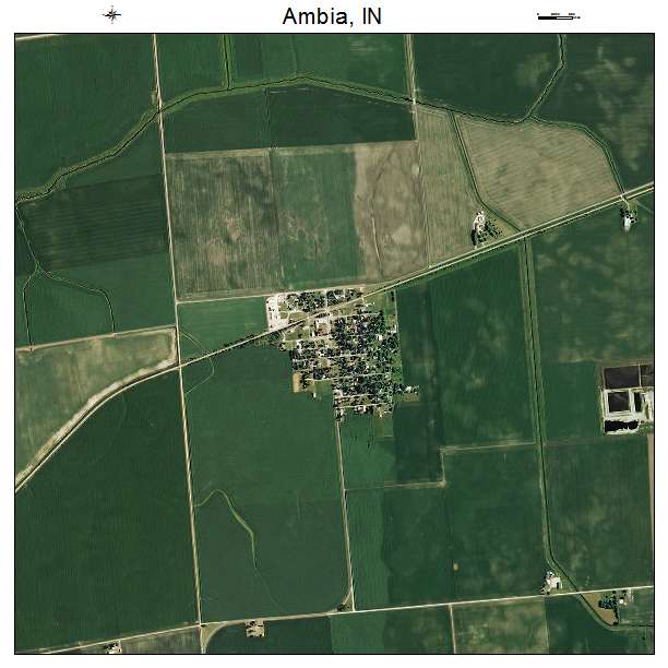 Ambia, IN air photo map