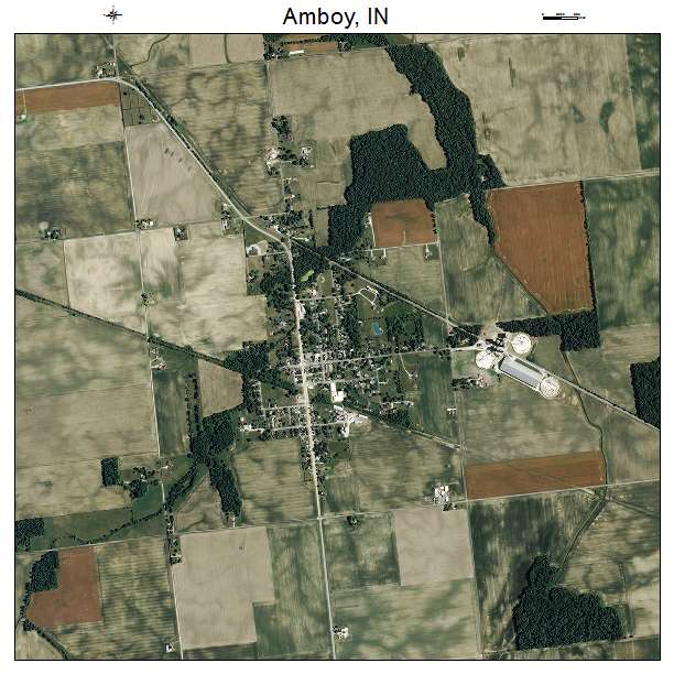 Amboy, IN air photo map