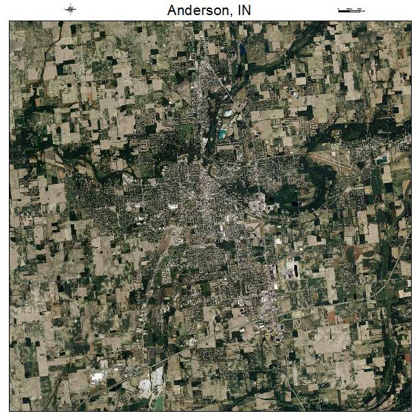 Anderson, IN air photo map