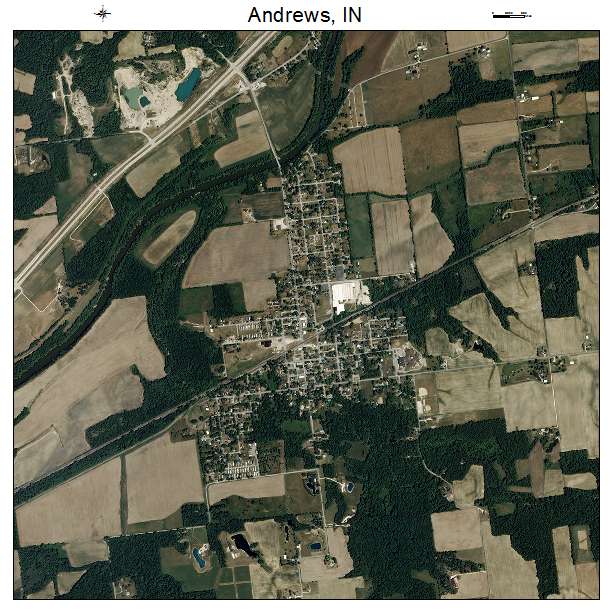 Andrews, IN air photo map