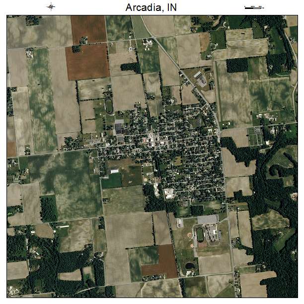 Arcadia, IN air photo map