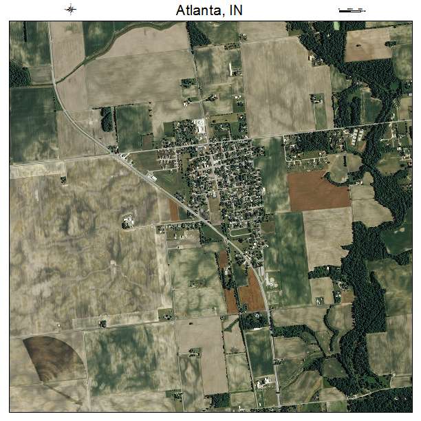 Atlanta, IN air photo map