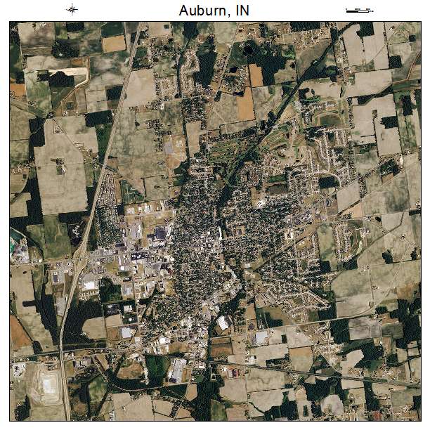 Auburn, IN air photo map