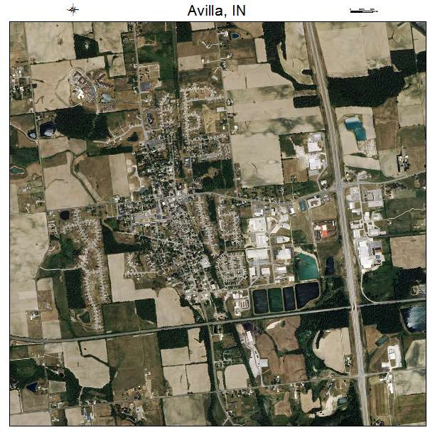 Avilla, IN air photo map