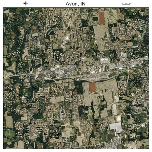 Avon, IN air photo map