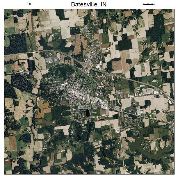 Batesville, IN air photo map