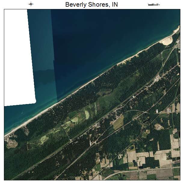 Beverly Shores, IN air photo map