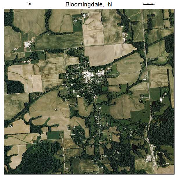 Bloomingdale, IN air photo map