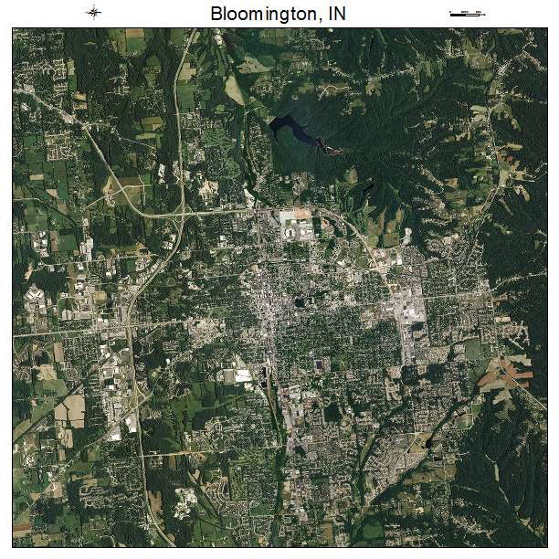 Bloomington, IN air photo map