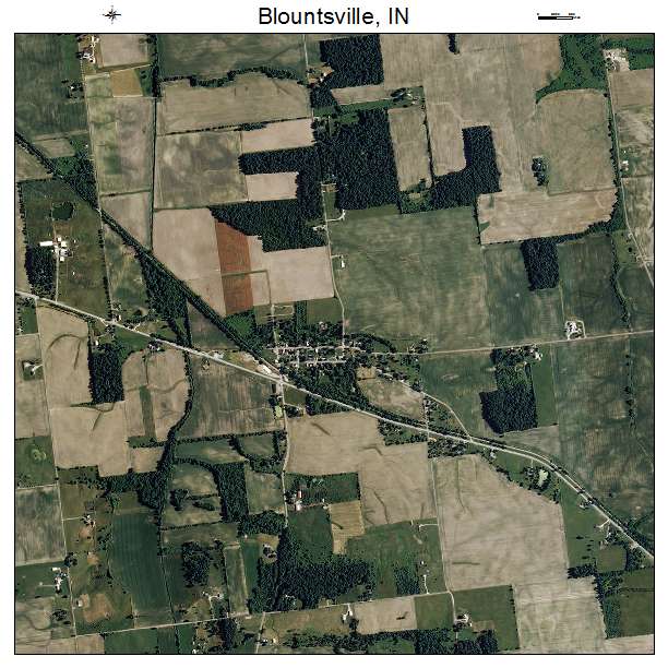 Blountsville, IN air photo map