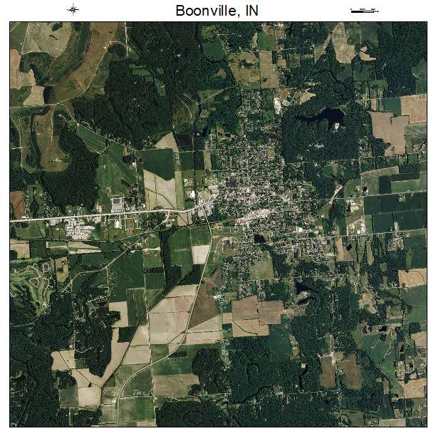 Boonville, IN air photo map