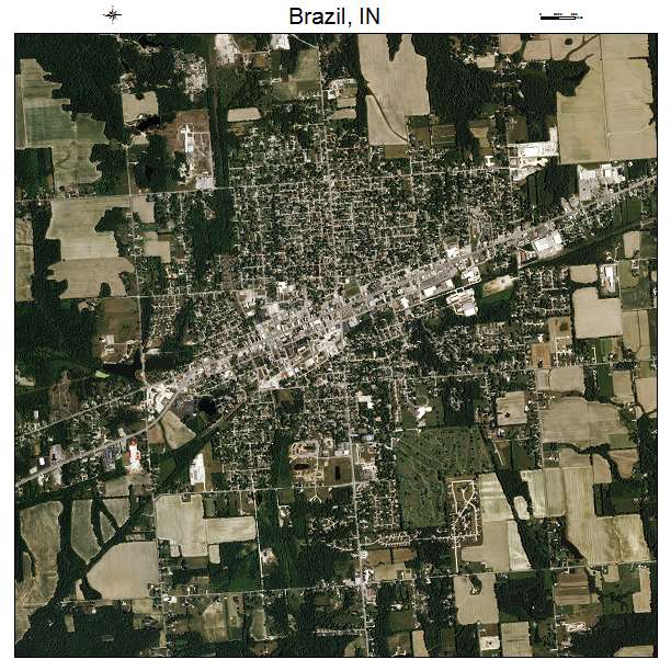 Brazil, IN air photo map