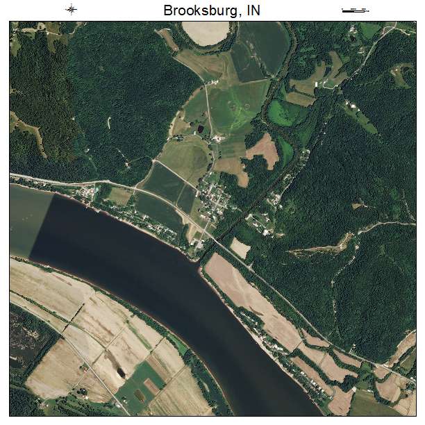 Brooksburg, IN air photo map