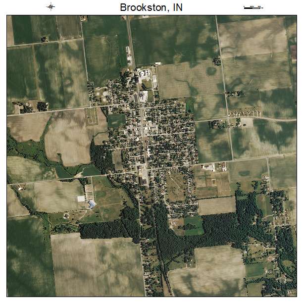 Brookston, IN air photo map