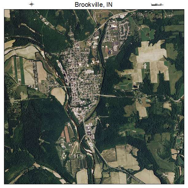 Brookville, IN air photo map