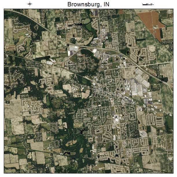Brownsburg, IN air photo map
