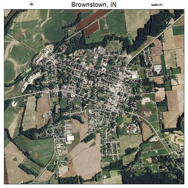 Brownstown, IN air photo map