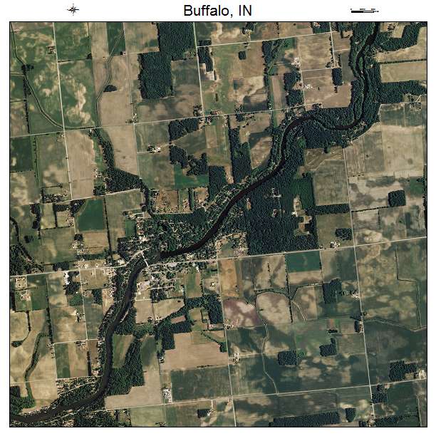 Buffalo, IN air photo map