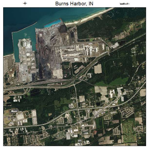 Burns Harbor, IN air photo map