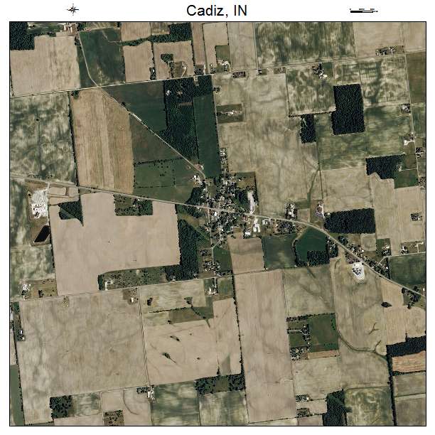 Cadiz, IN air photo map