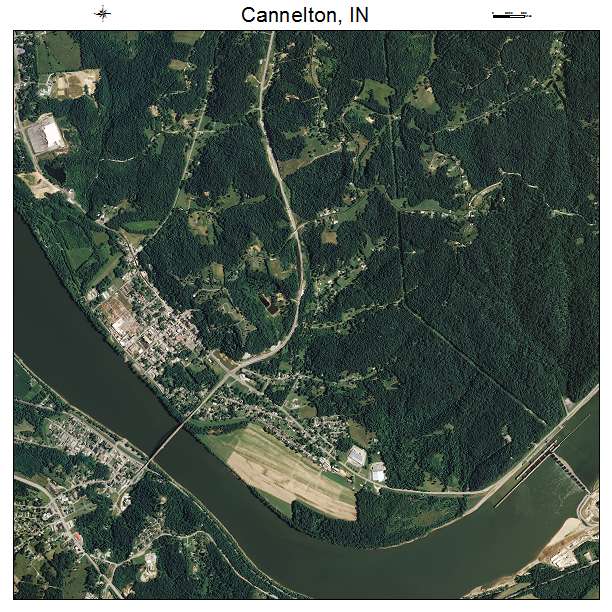 Cannelton, IN air photo map