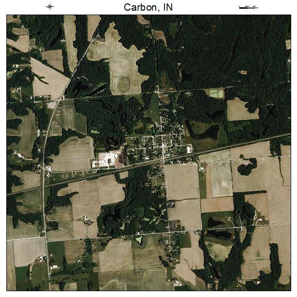 Carbon, IN air photo map