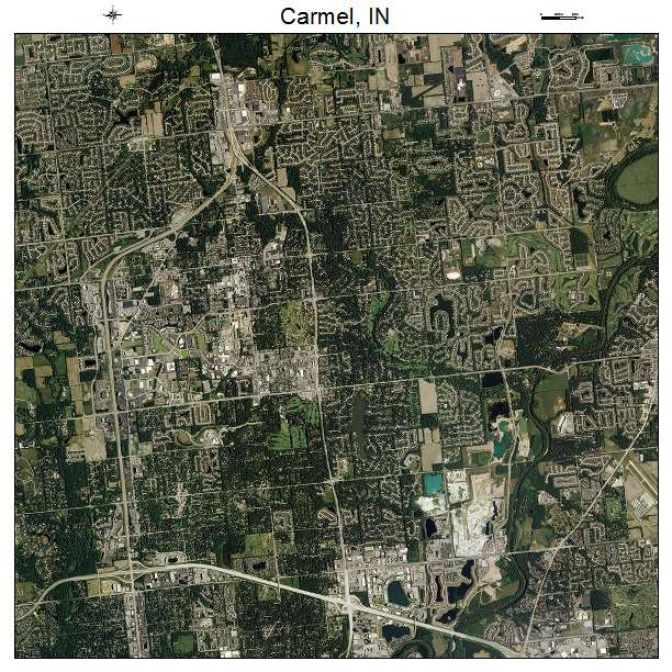 Carmel, IN air photo map