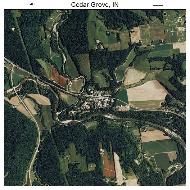 Cedar Grove, IN air photo map