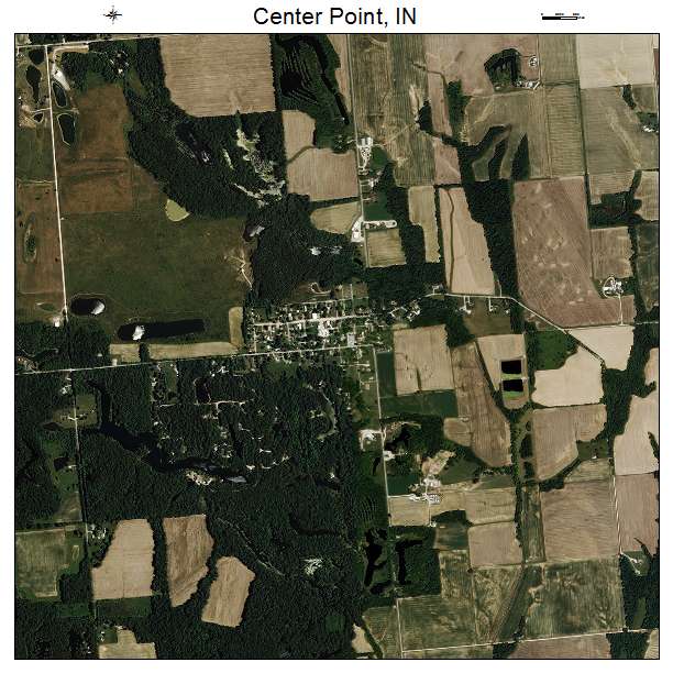 Center Point, IN air photo map