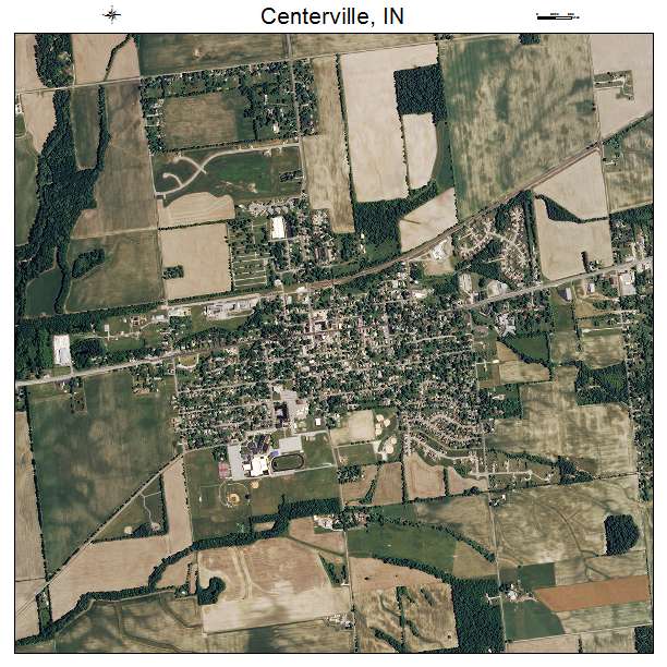 Centerville, IN air photo map
