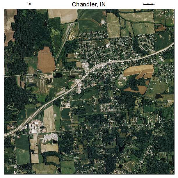 Chandler, IN air photo map