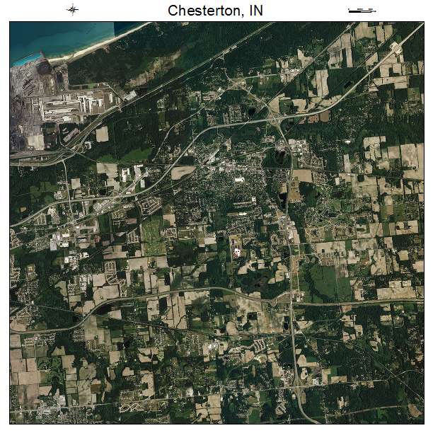 Chesterton, IN air photo map