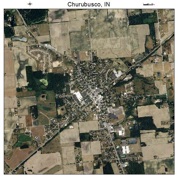 Churubusco, IN air photo map