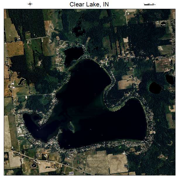 Clear Lake, IN air photo map