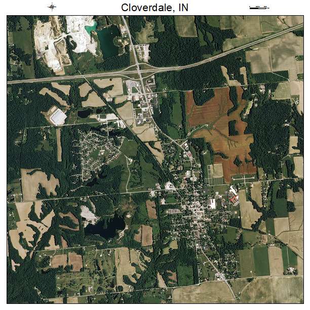 Cloverdale, IN air photo map