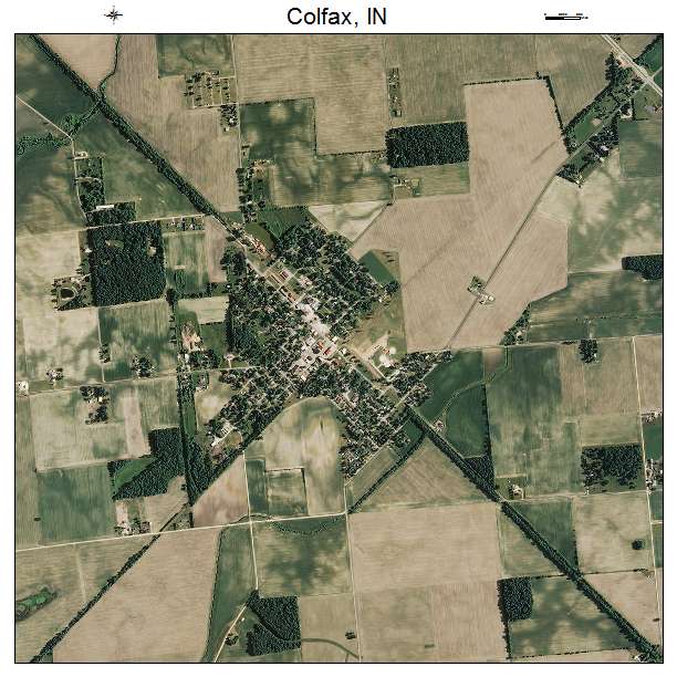 Colfax, IN air photo map