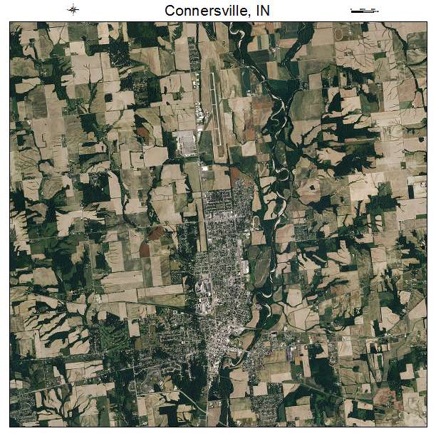 Connersville, IN air photo map
