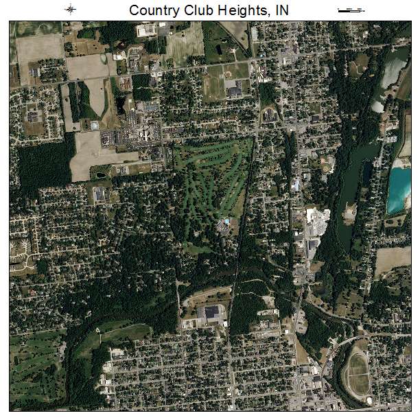 Country Club Heights, IN air photo map