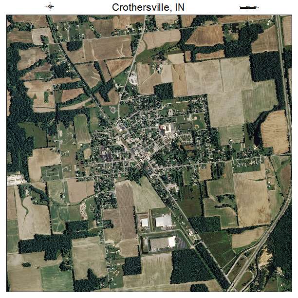 Crothersville, IN air photo map