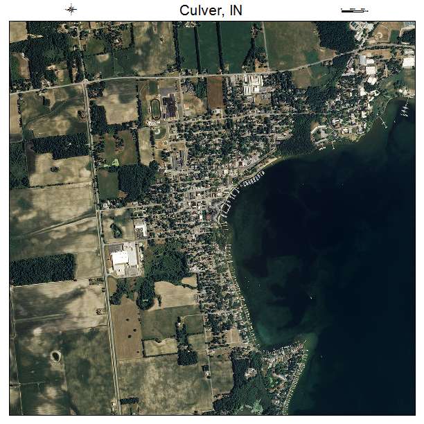 Culver, IN air photo map