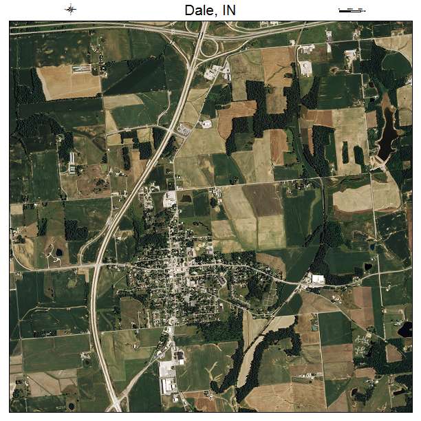Dale, IN air photo map