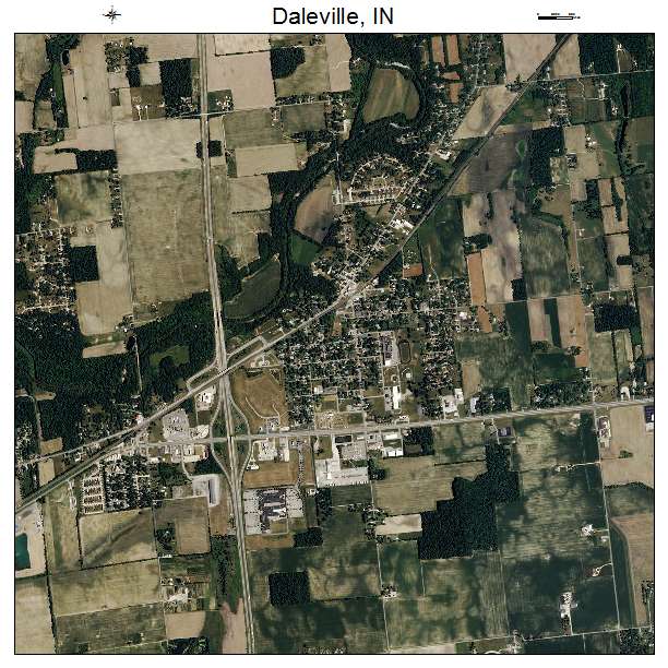 Daleville, IN air photo map