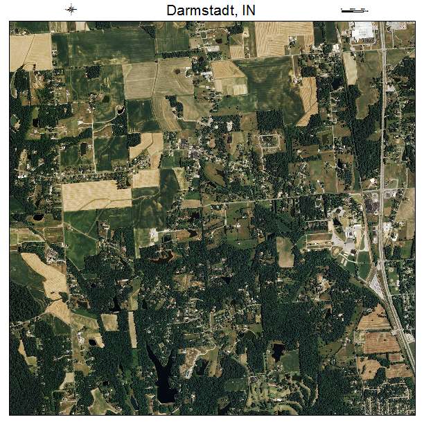 Darmstadt, IN air photo map