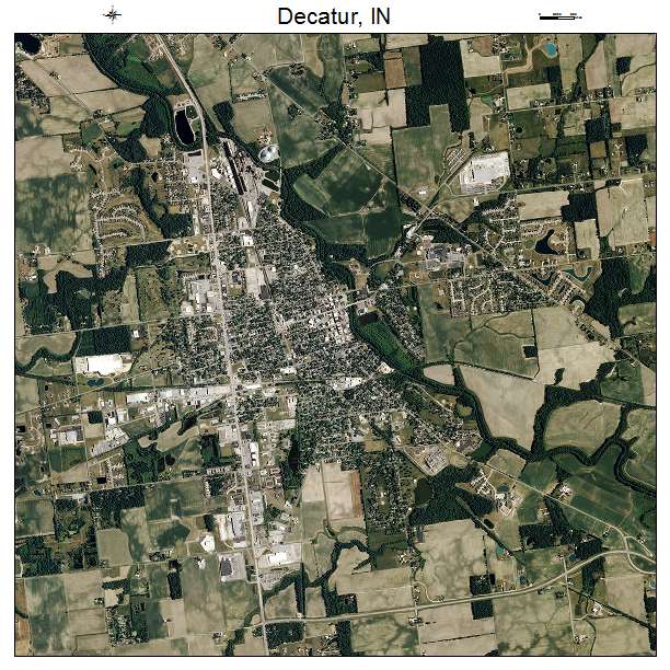 Decatur, IN air photo map