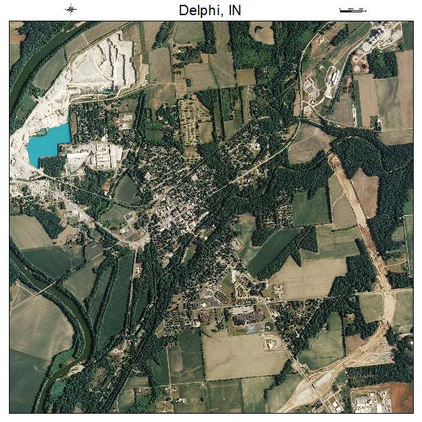 Delphi, IN air photo map