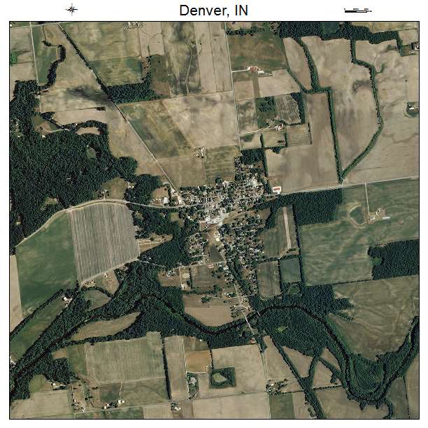 Denver, IN air photo map