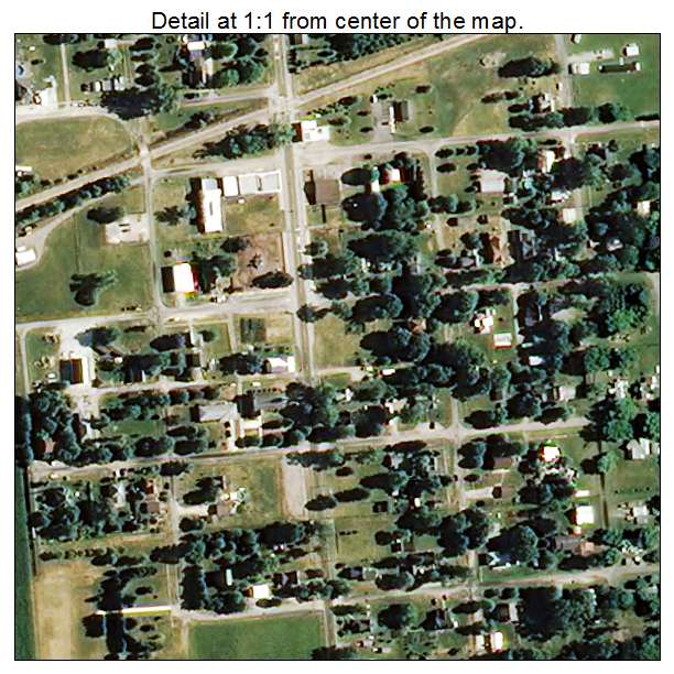 Ambia, Indiana aerial imagery detail